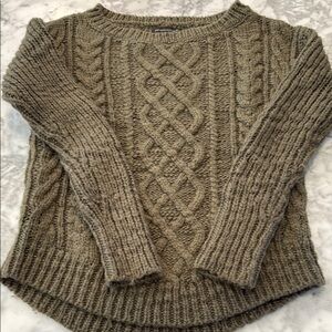 Banana Republic Olive Cable Knit Sweater XS